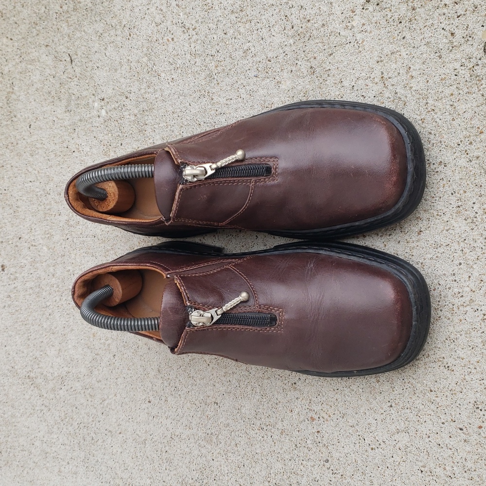 Josef Seibel Womens Brown Leather Chunky Heel Laofers Size 36 Classic Preppy Y2K - Picture 2 of 16